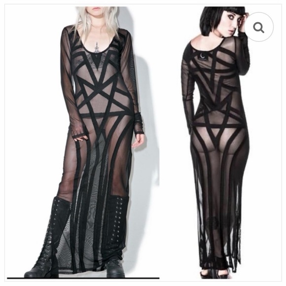 Killstar Zandra Mesh Maxi Dress - Picture 1 of 6